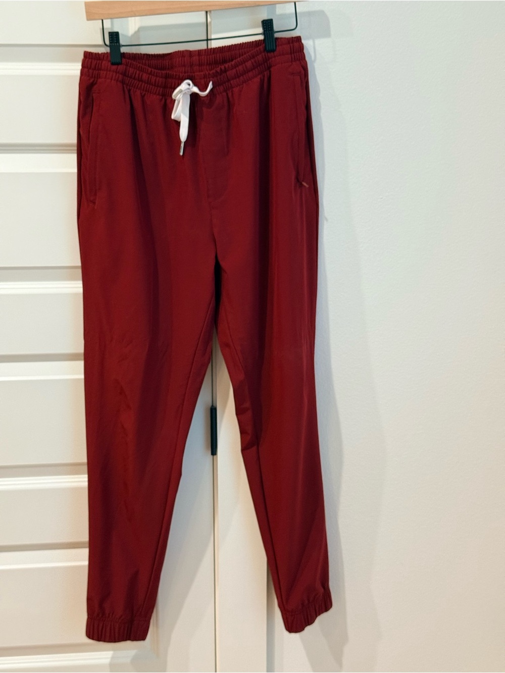 COVE Men's  dark Red Jogger Pants with Elastic Waist